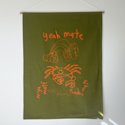 YEAH MATE WALL ART - Khaki