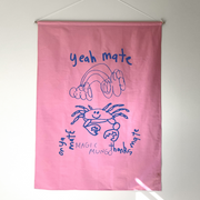 YEAH MATE WALL ART - pink