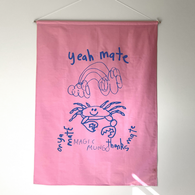 YEAH MATE WALL ART - pink